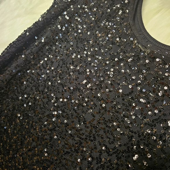Cherokee Hand Beaded Sequined Layered Tank Top - Picture 3 of 5